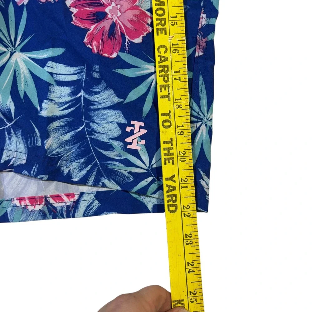 IZOD Saltwater Swim Trunks Men's 2XB Blue Floral Tropical‎ Board Shorts NEW